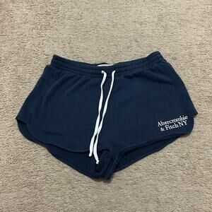 Abercrombie & Fitch Vintage Y2K Micro Mini Cheeky Sweat Athletic Shorts S Navy